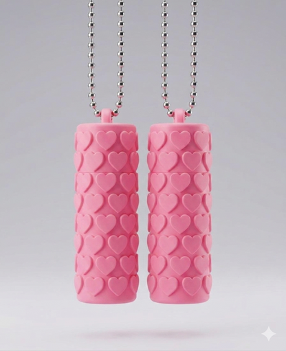 Capa Rígida Porta-Batom e Mini Organizador Cute Hearts