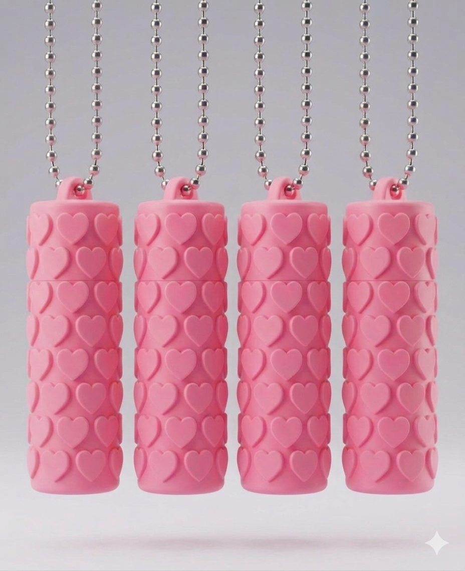 Capa Rígida Porta-Batom e Mini Organizador Cute Hearts