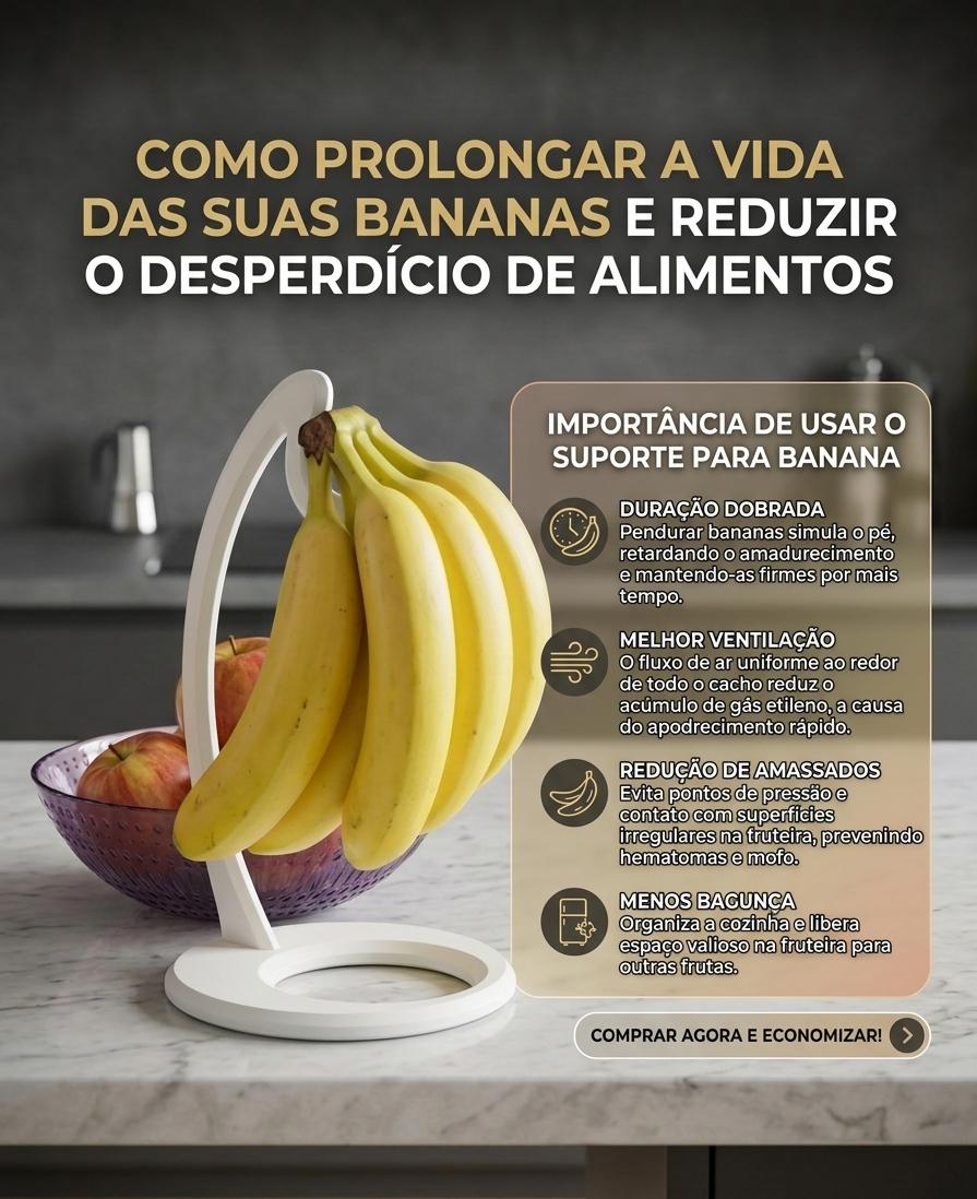 Suporte para Bananas - Pack Especial (A Segunda Unidade com 67% de Desconto + Portes Grátis)